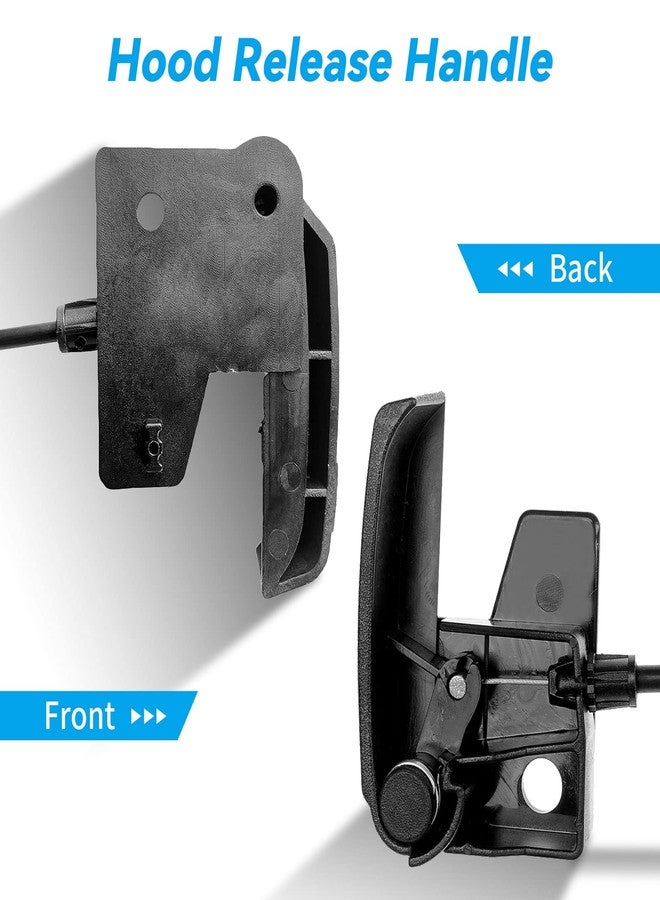 TEANTECH Hood Release Handle, Hood Latch Release Pull Handle 15741109 Replacement for 1995-2007 Chevrolet Chevy GMC Cadillac C3500 C1500 K1500 Truck Latch Cable Interior Pull - Image 4